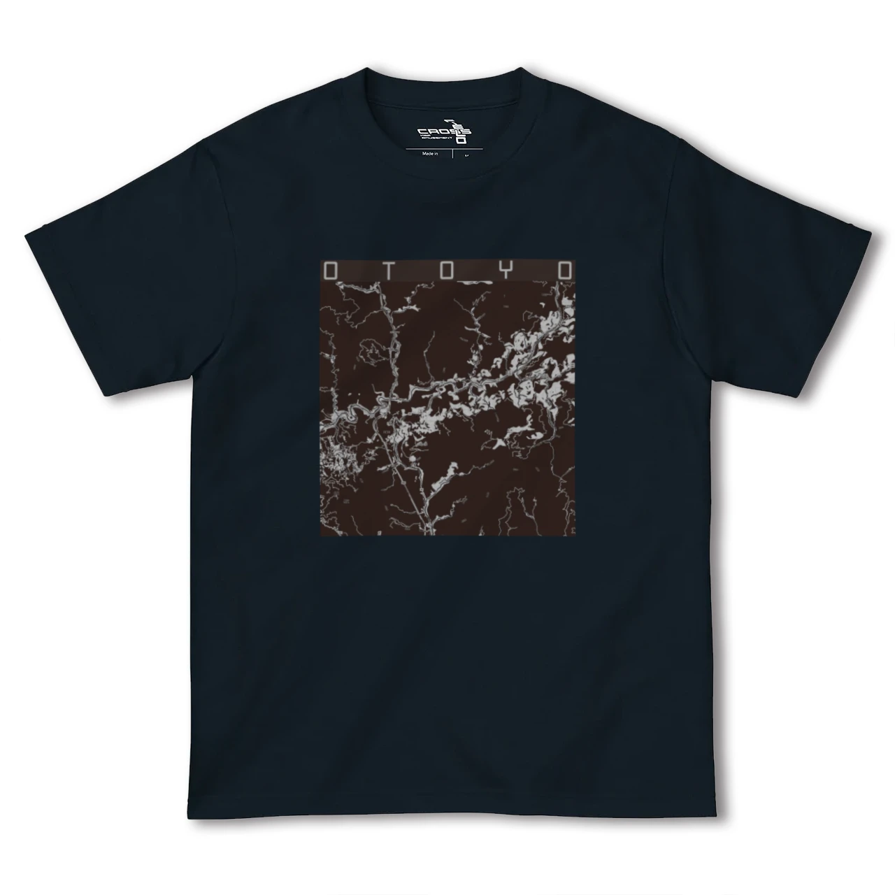 【大豊(高知県)】地図柄ヘビーウェイトTシャツ