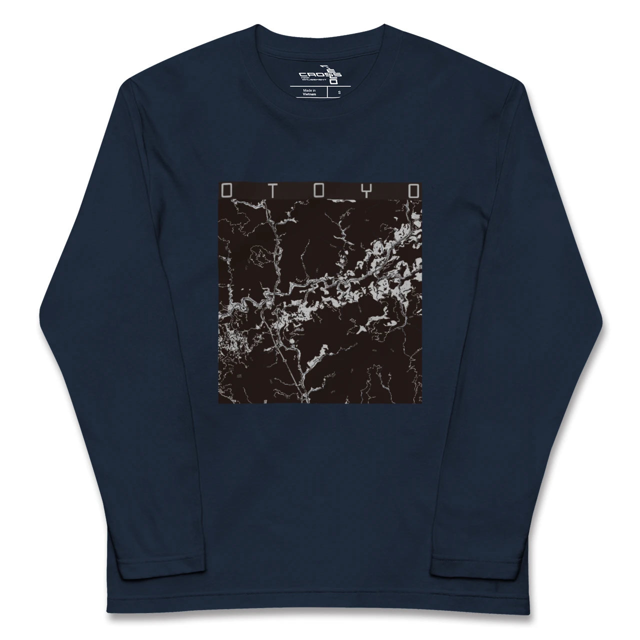 【大豊(高知県)】地図柄ロングスリーブTシャツ