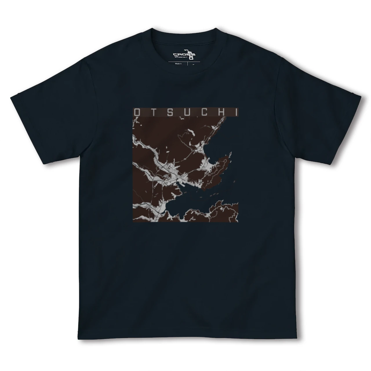 【大槌(岩手県)】地図柄ヘビーウェイトTシャツ