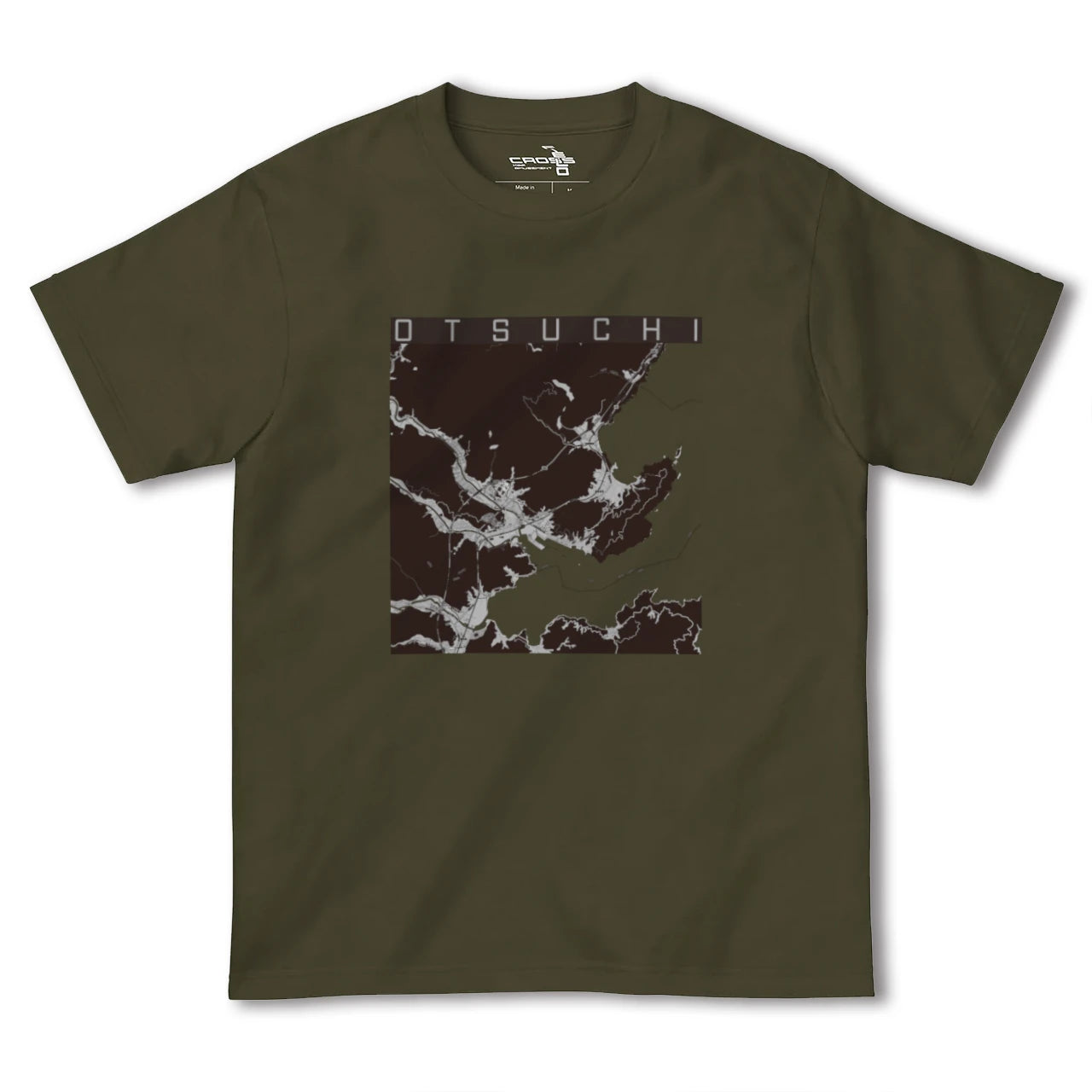 【大槌(岩手県)】地図柄ヘビーウェイトTシャツ