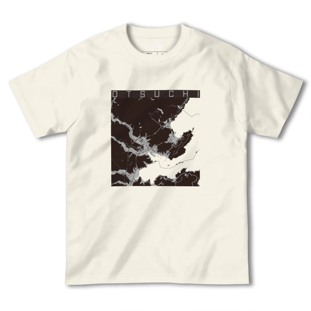 【大槌(岩手県)】地図柄ヘビーウェイトTシャツ