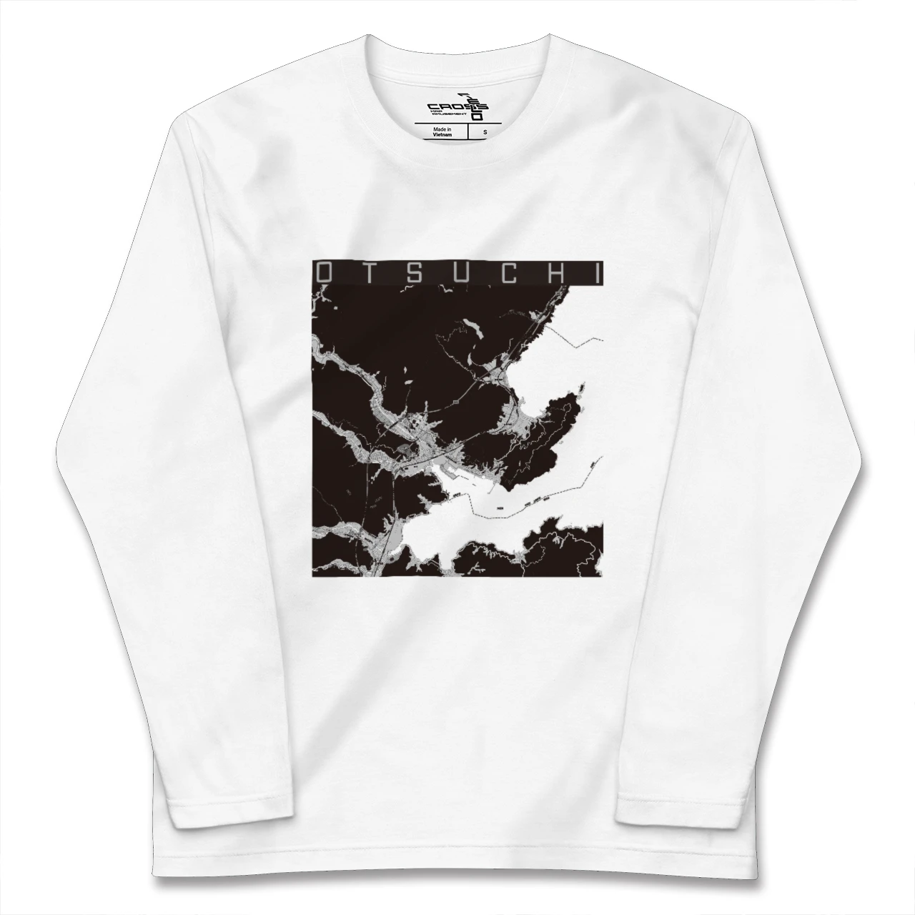 【大槌(岩手県)】地図柄ロングスリーブTシャツ