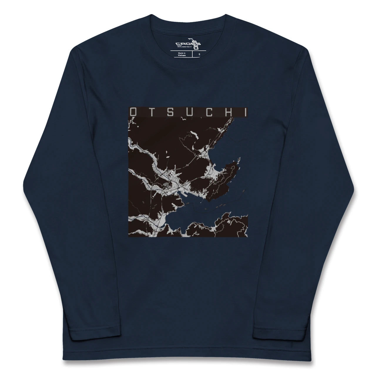 【大槌(岩手県)】地図柄ロングスリーブTシャツ