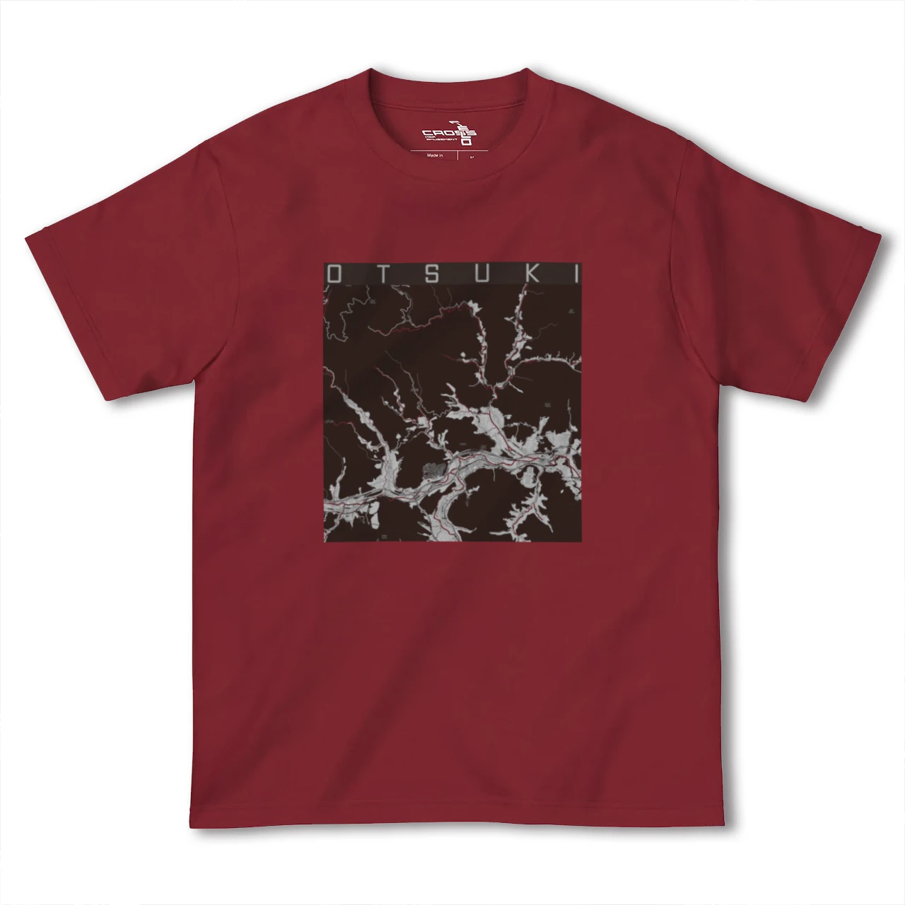 【大月(山梨県)】地図柄ヘビーウェイトTシャツ