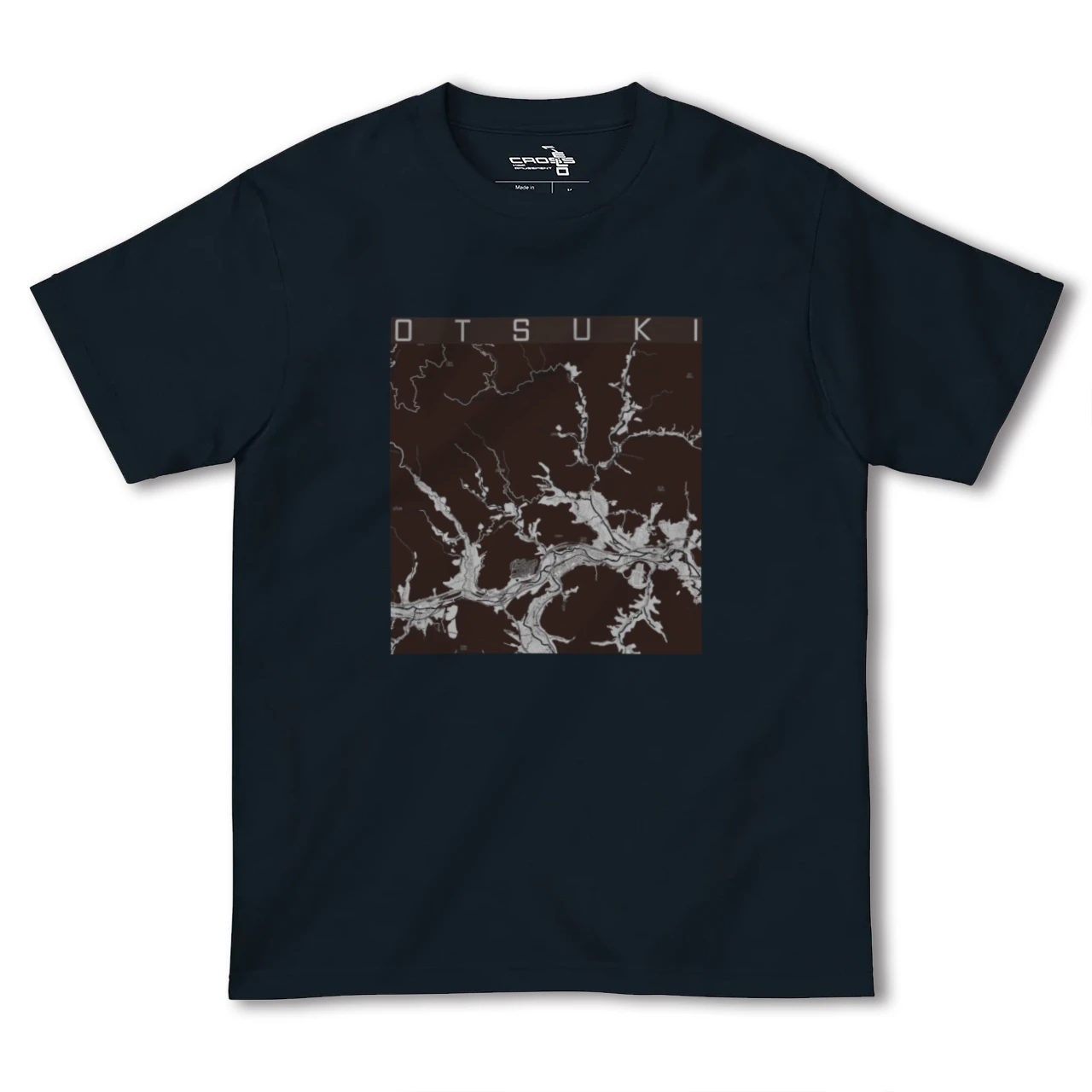 【大月(山梨県)】地図柄ヘビーウェイトTシャツ