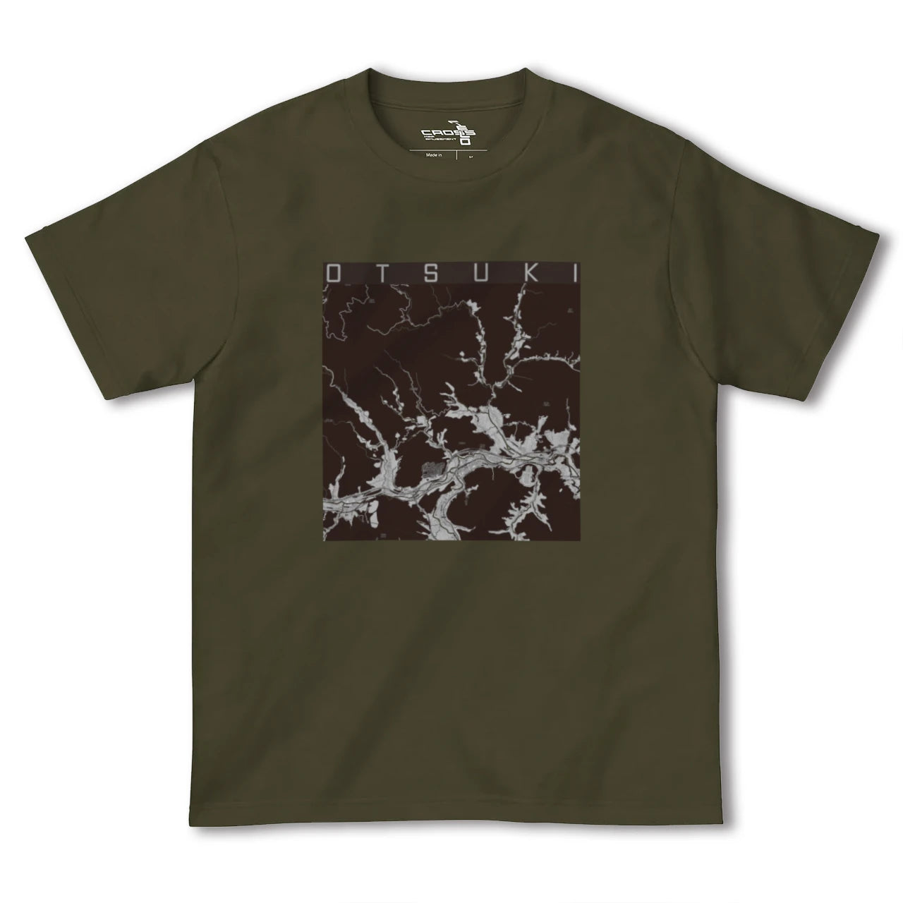 【大月(山梨県)】地図柄ヘビーウェイトTシャツ