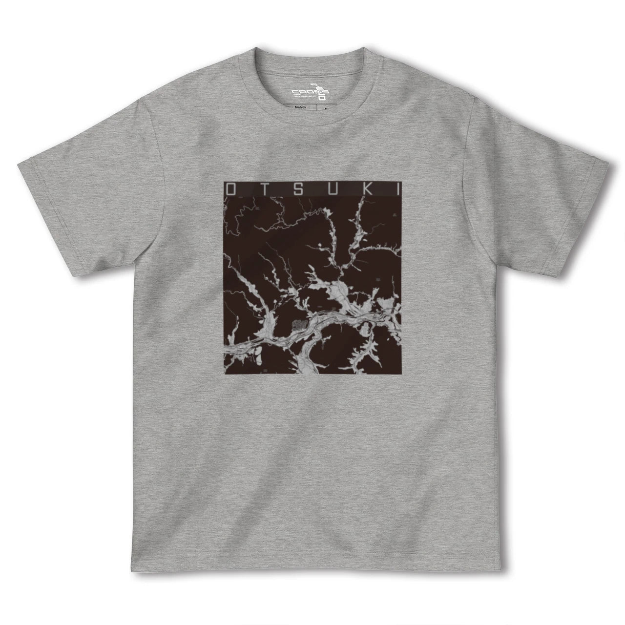 【大月(山梨県)】地図柄ヘビーウェイトTシャツ