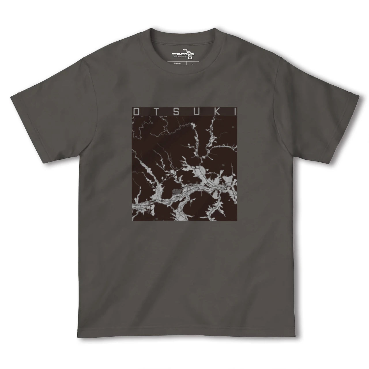 【大月(山梨県)】地図柄ヘビーウェイトTシャツ