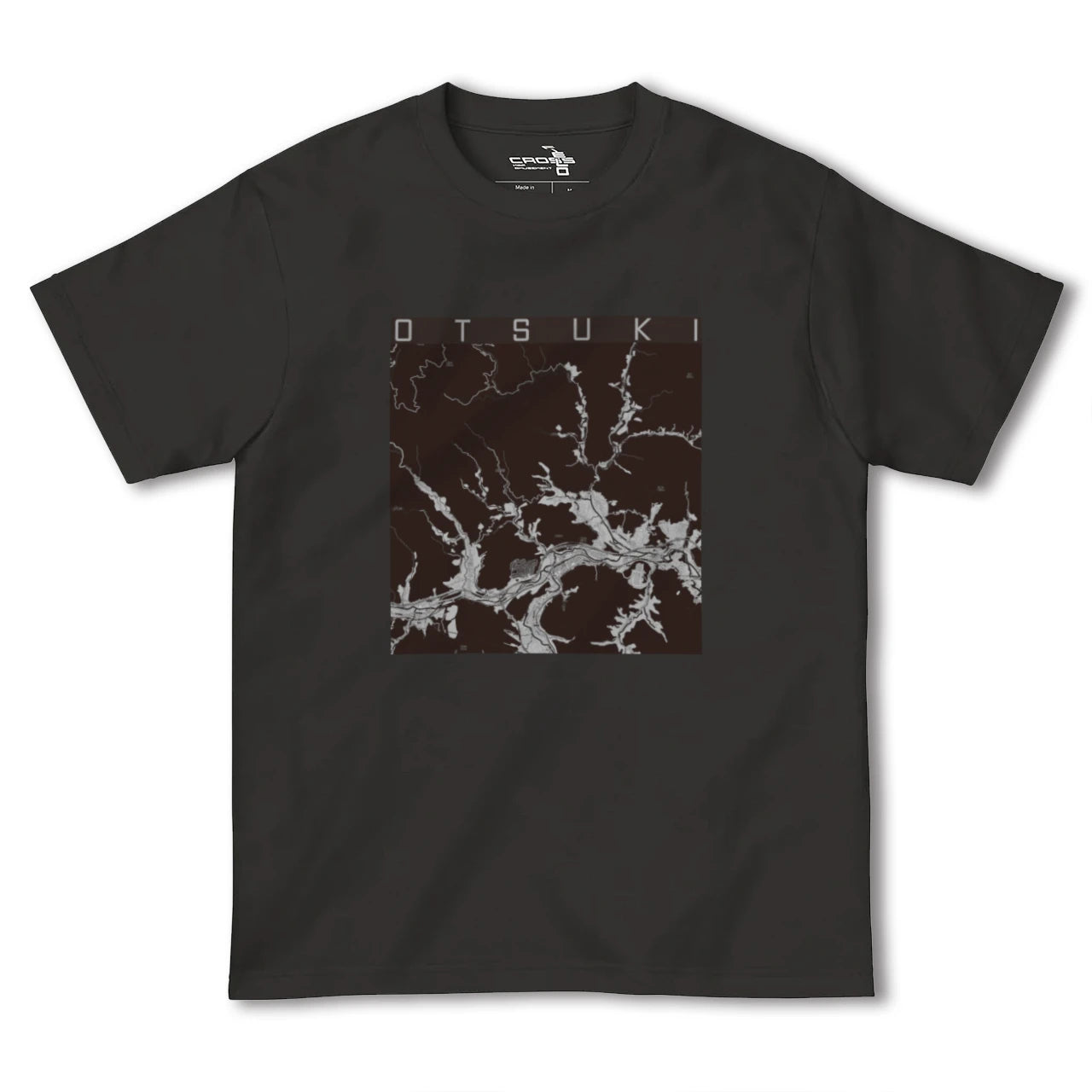 【大月(山梨県)】地図柄ヘビーウェイトTシャツ