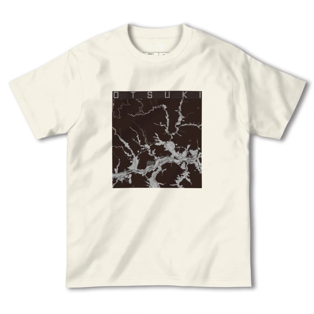 【大月(山梨県)】地図柄ヘビーウェイトTシャツ