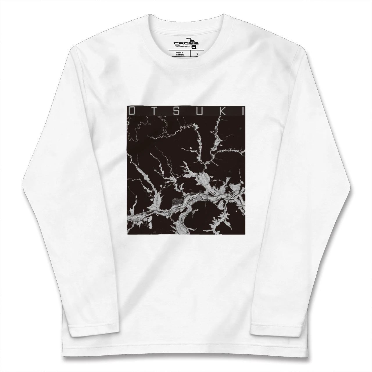 【大月(山梨県)】地図柄ロングスリーブTシャツ