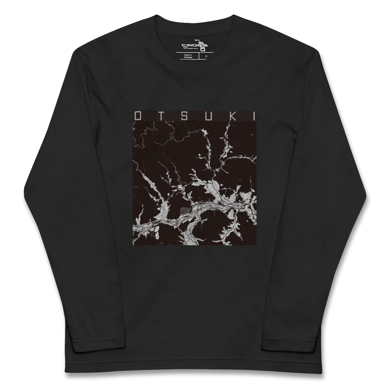 【大月(山梨県)】地図柄ロングスリーブTシャツ