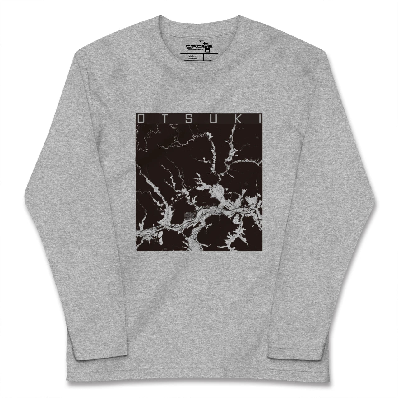 【大月(山梨県)】地図柄ロングスリーブTシャツ