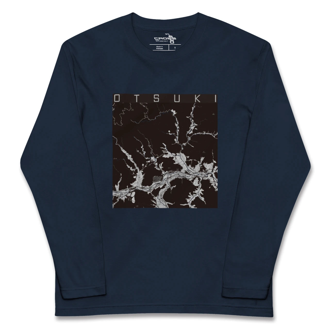 【大月(山梨県)】地図柄ロングスリーブTシャツ
