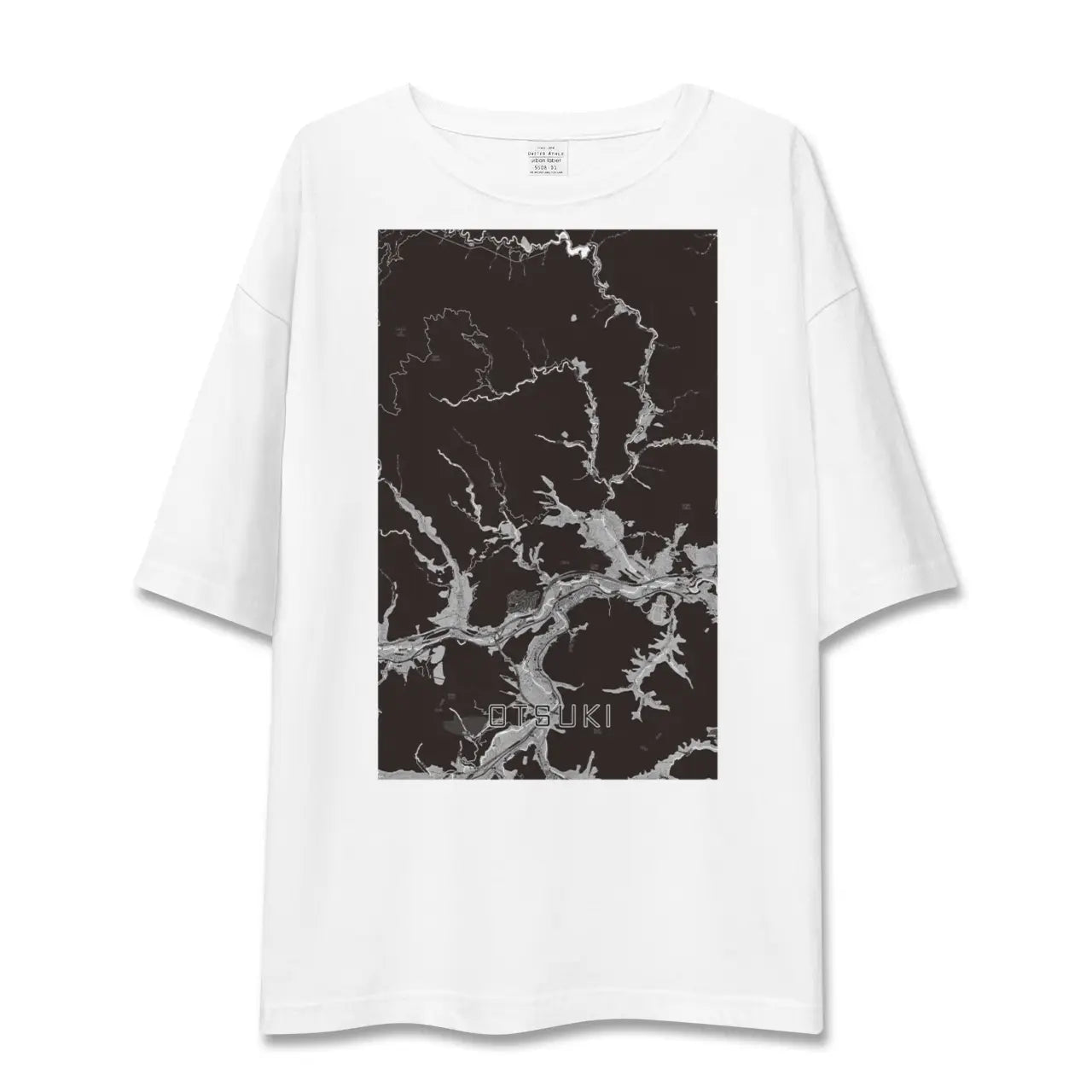 【大月(山梨県)】地図柄ビッグシルエットTシャツ