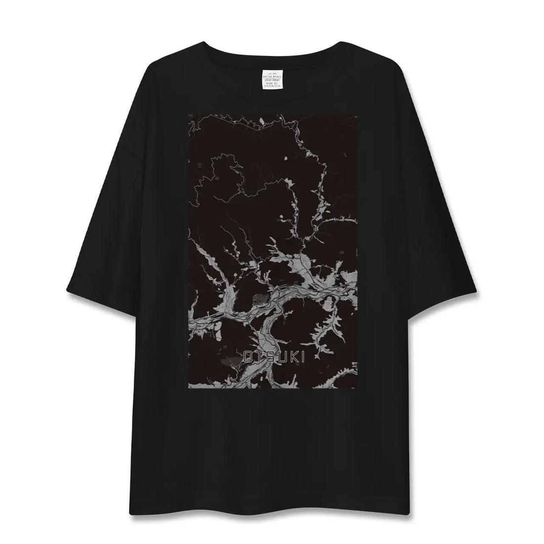 【大月(山梨県)】地図柄ビッグシルエットTシャツ