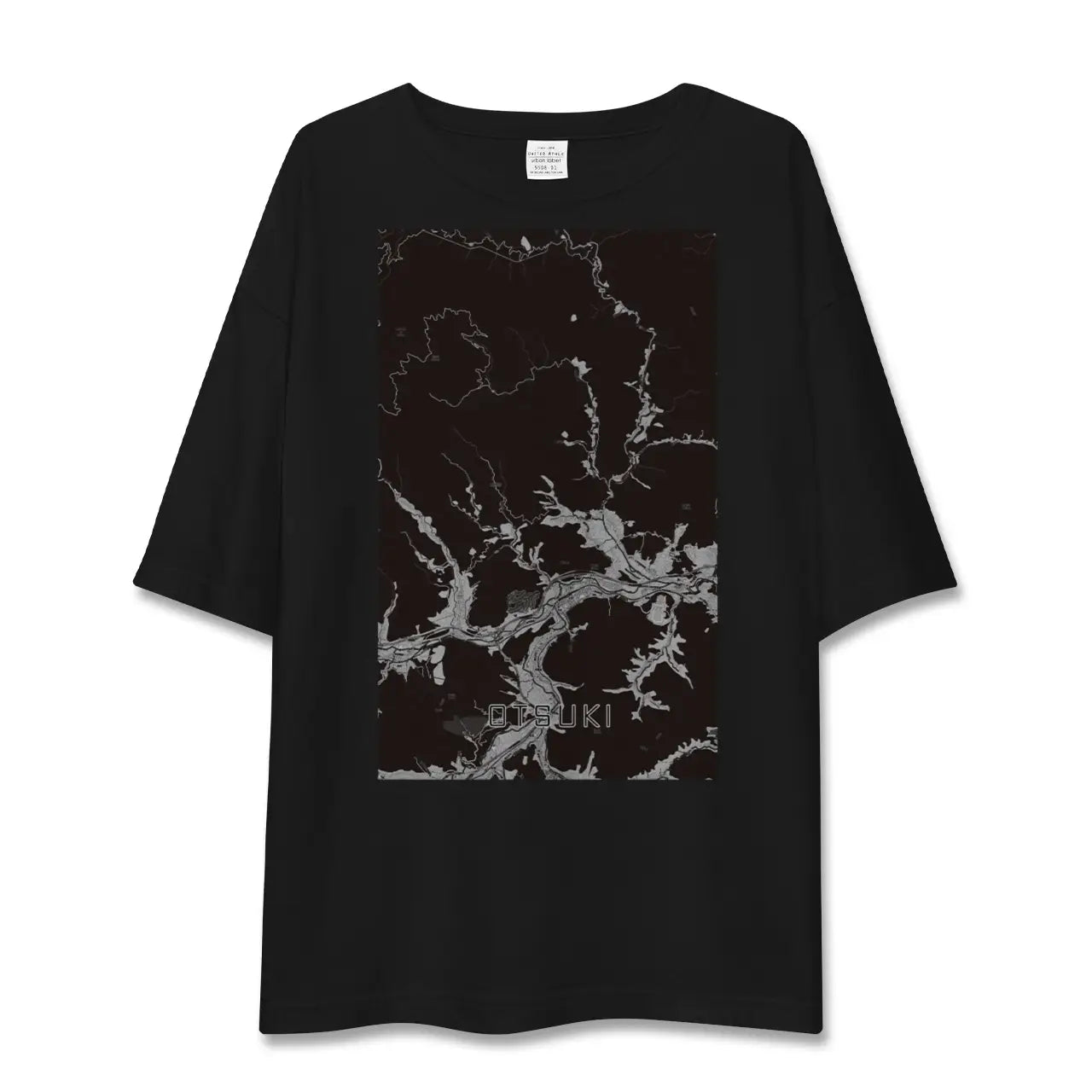 【大月(山梨県)】地図柄ビッグシルエットTシャツ