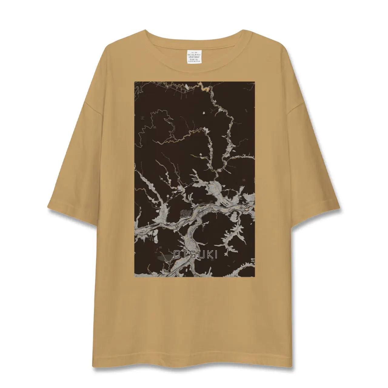 【大月(山梨県)】地図柄ビッグシルエットTシャツ