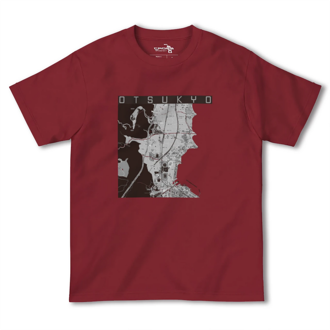 【大津京(滋賀県)】地図柄ヘビーウェイトTシャツ