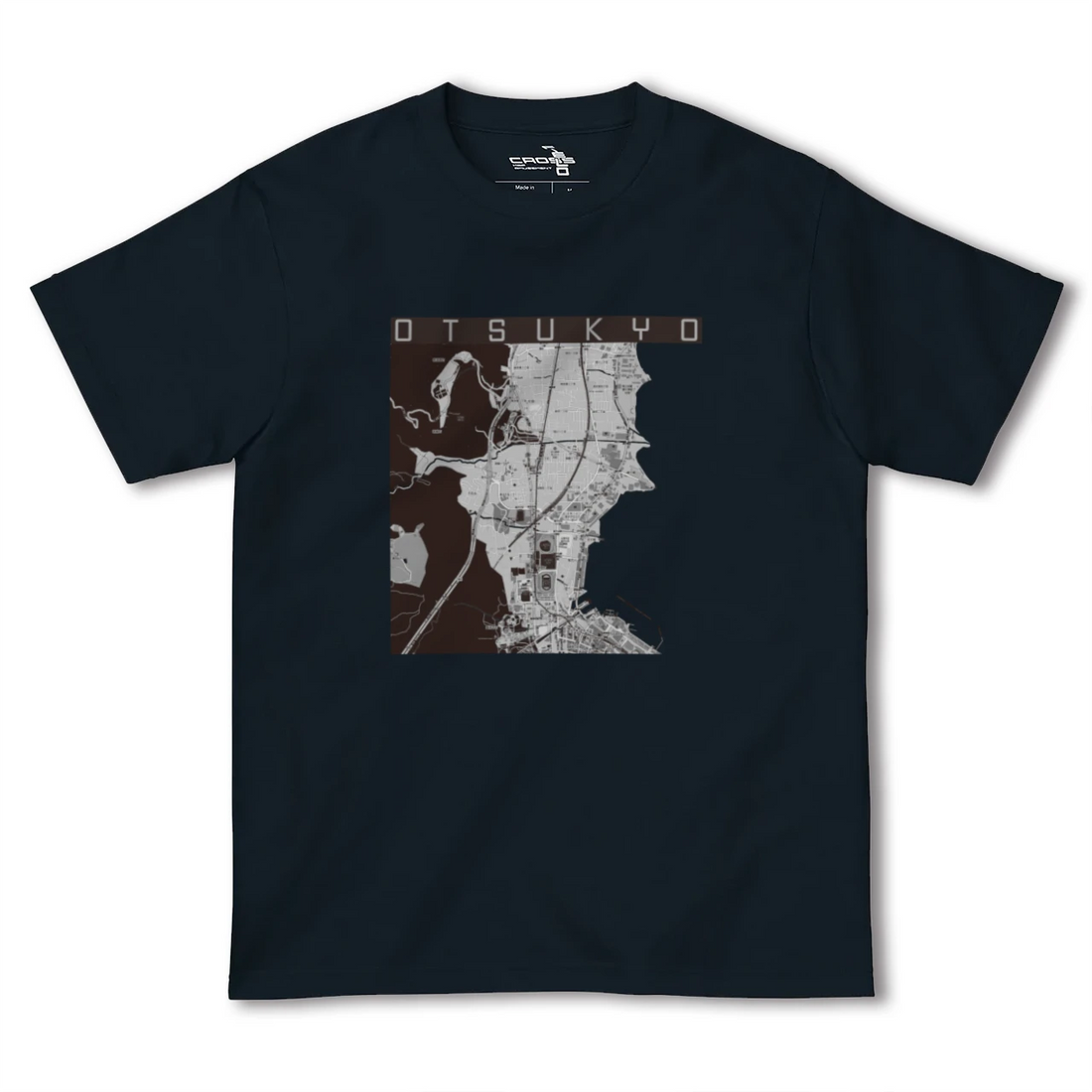 【大津京(滋賀県)】地図柄ヘビーウェイトTシャツ