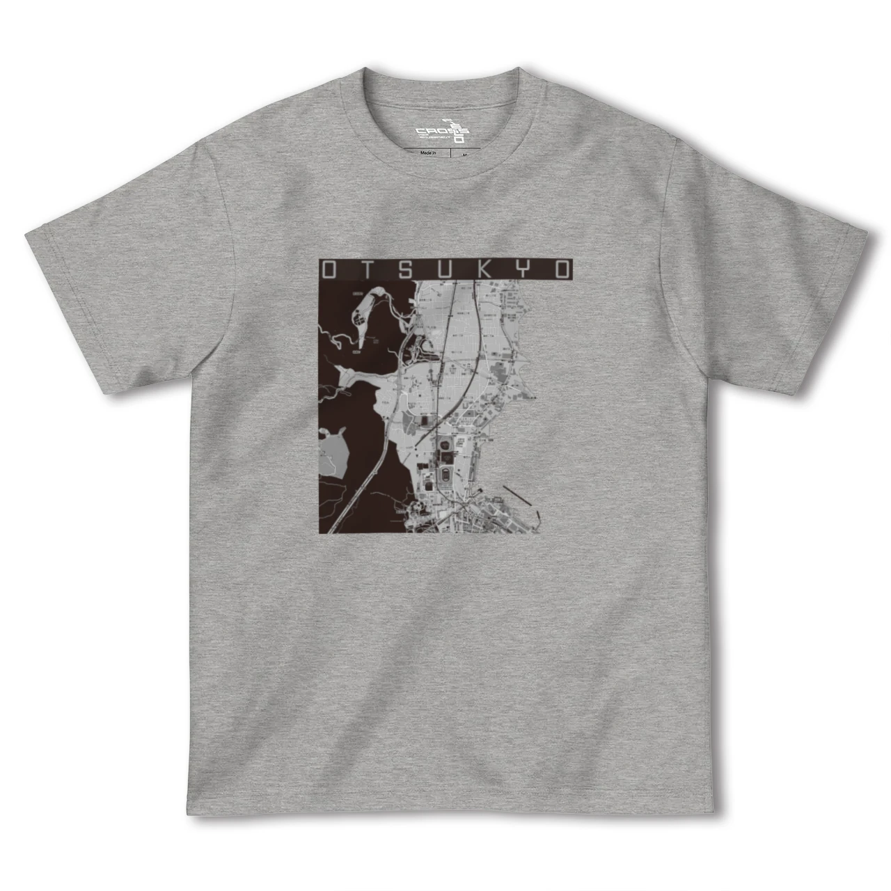 【大津京(滋賀県)】地図柄ヘビーウェイトTシャツ
