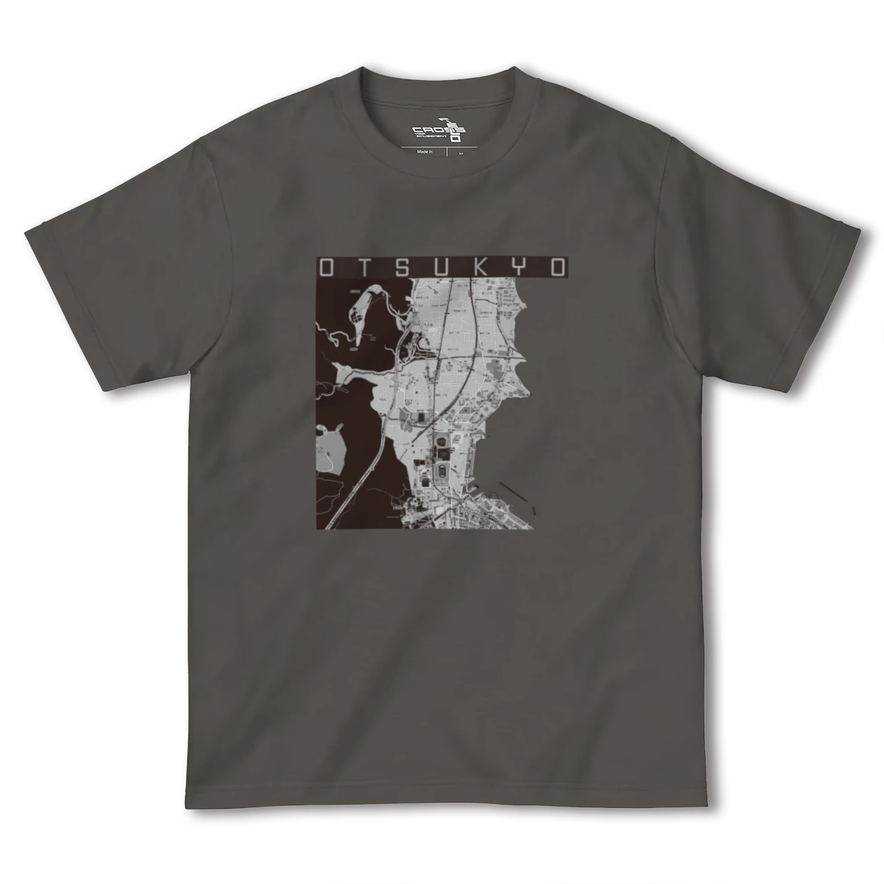 【大津京(滋賀県)】地図柄ヘビーウェイトTシャツ