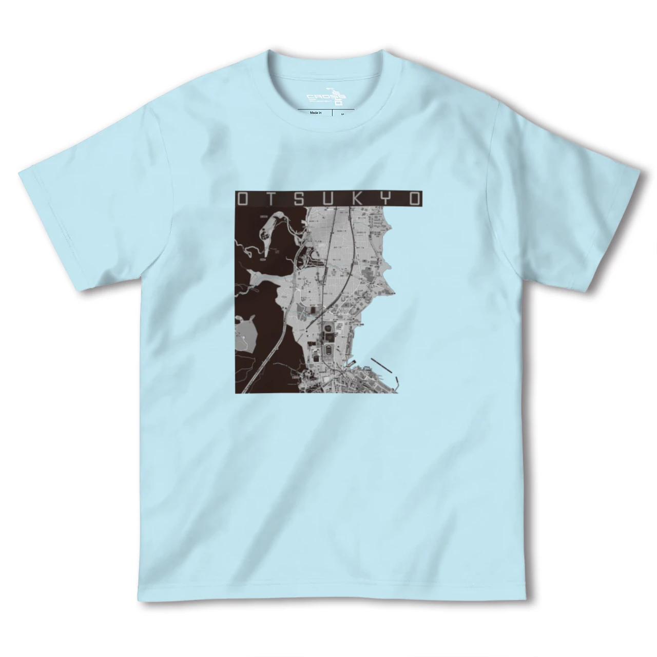 【大津京(滋賀県)】地図柄ヘビーウェイトTシャツ