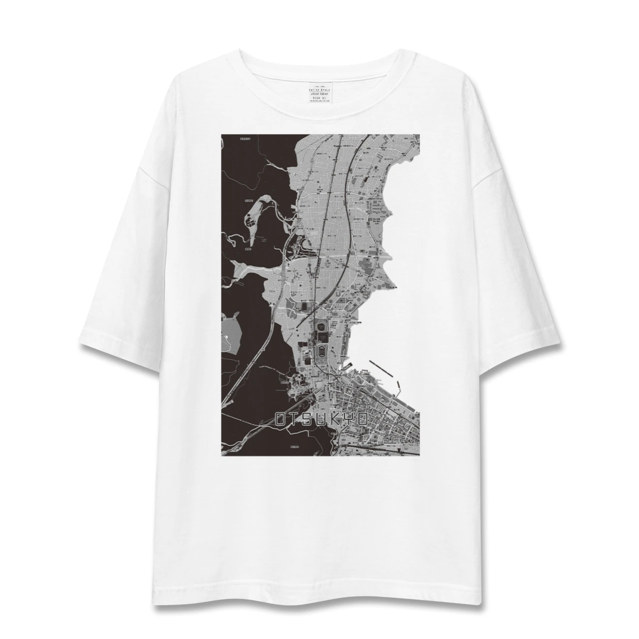 【大津京(滋賀県)】地図柄ビッグシルエットTシャツ