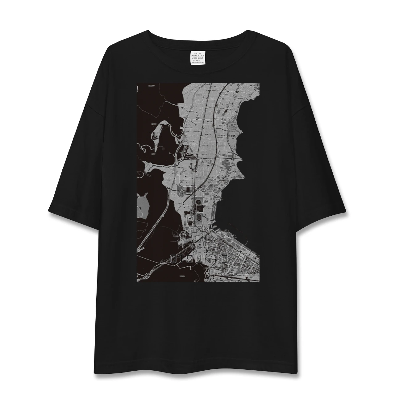 【大津京(滋賀県)】地図柄ビッグシルエットTシャツ