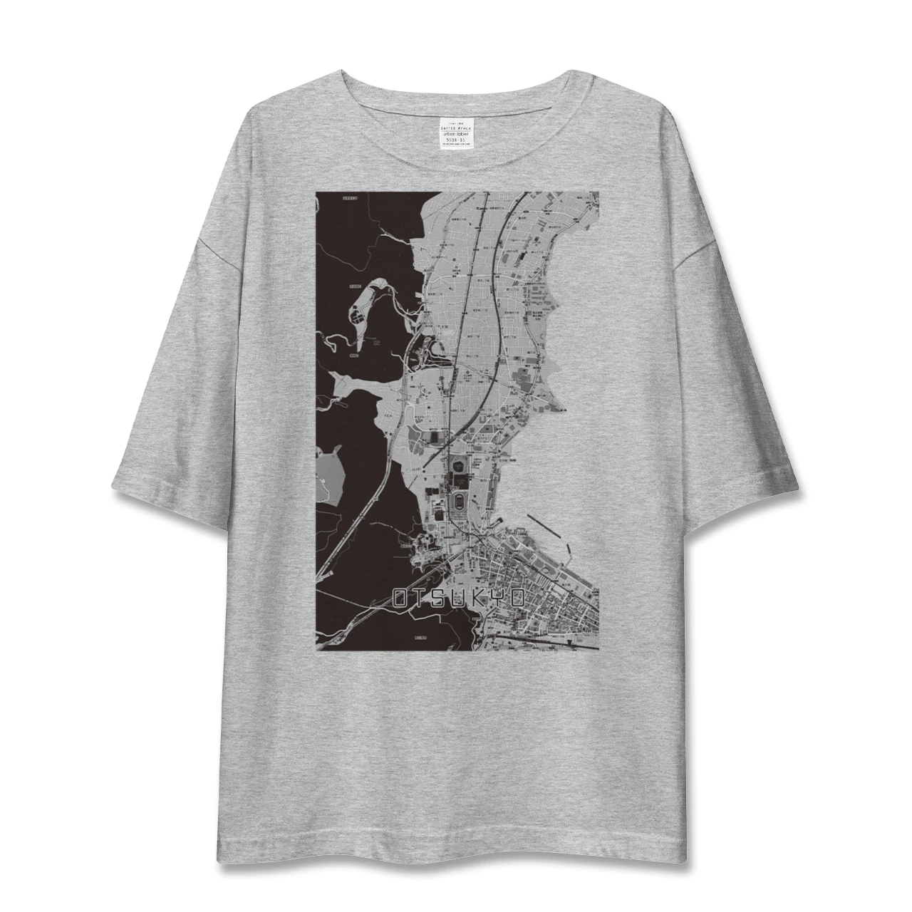 【大津京(滋賀県)】地図柄ビッグシルエットTシャツ