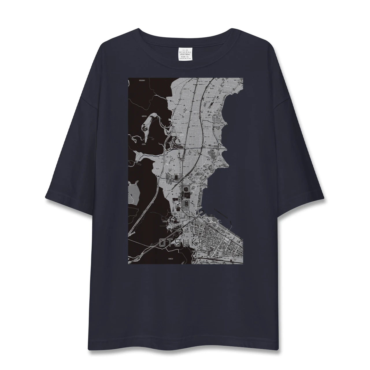 【大津京(滋賀県)】地図柄ビッグシルエットTシャツ