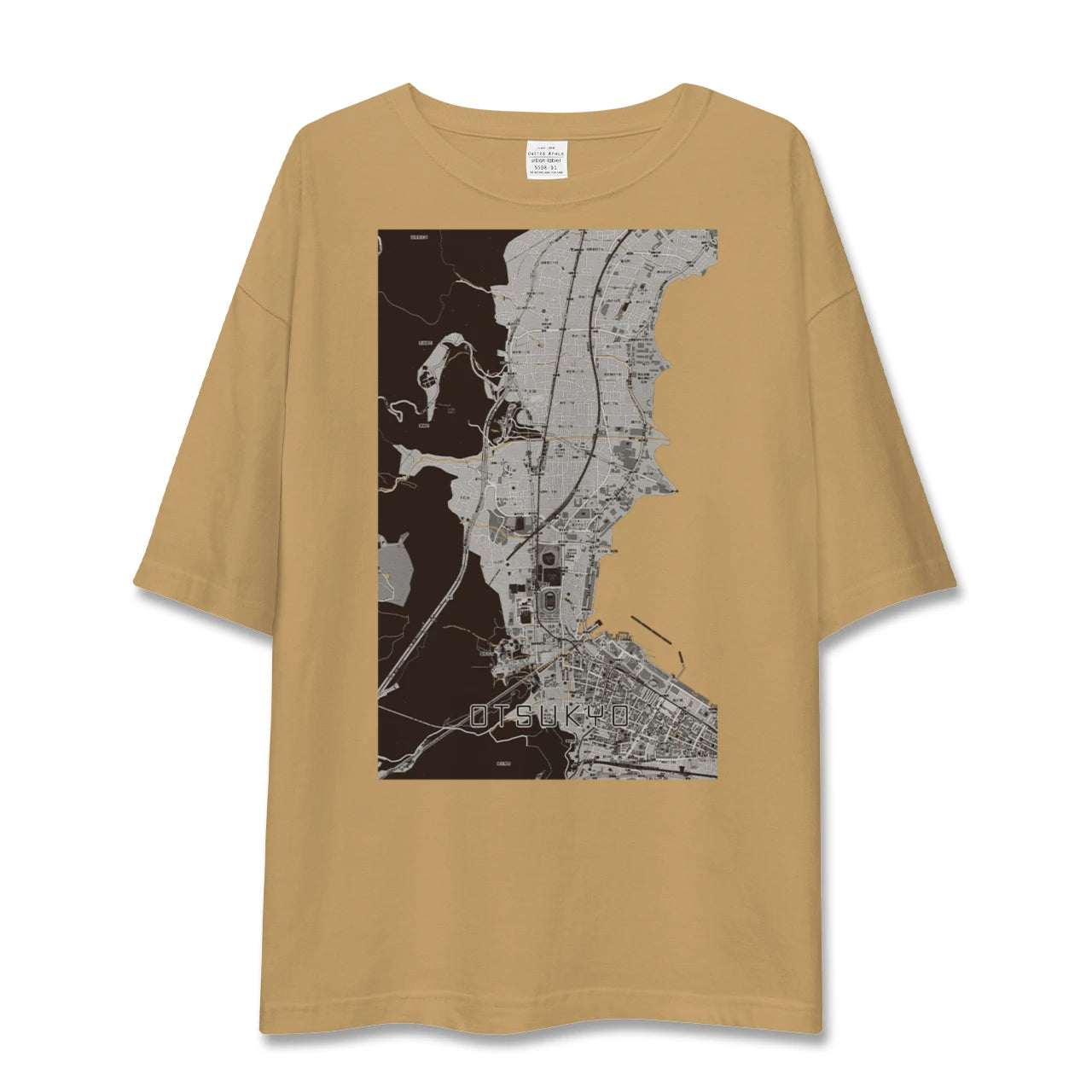 【大津京(滋賀県)】地図柄ビッグシルエットTシャツ