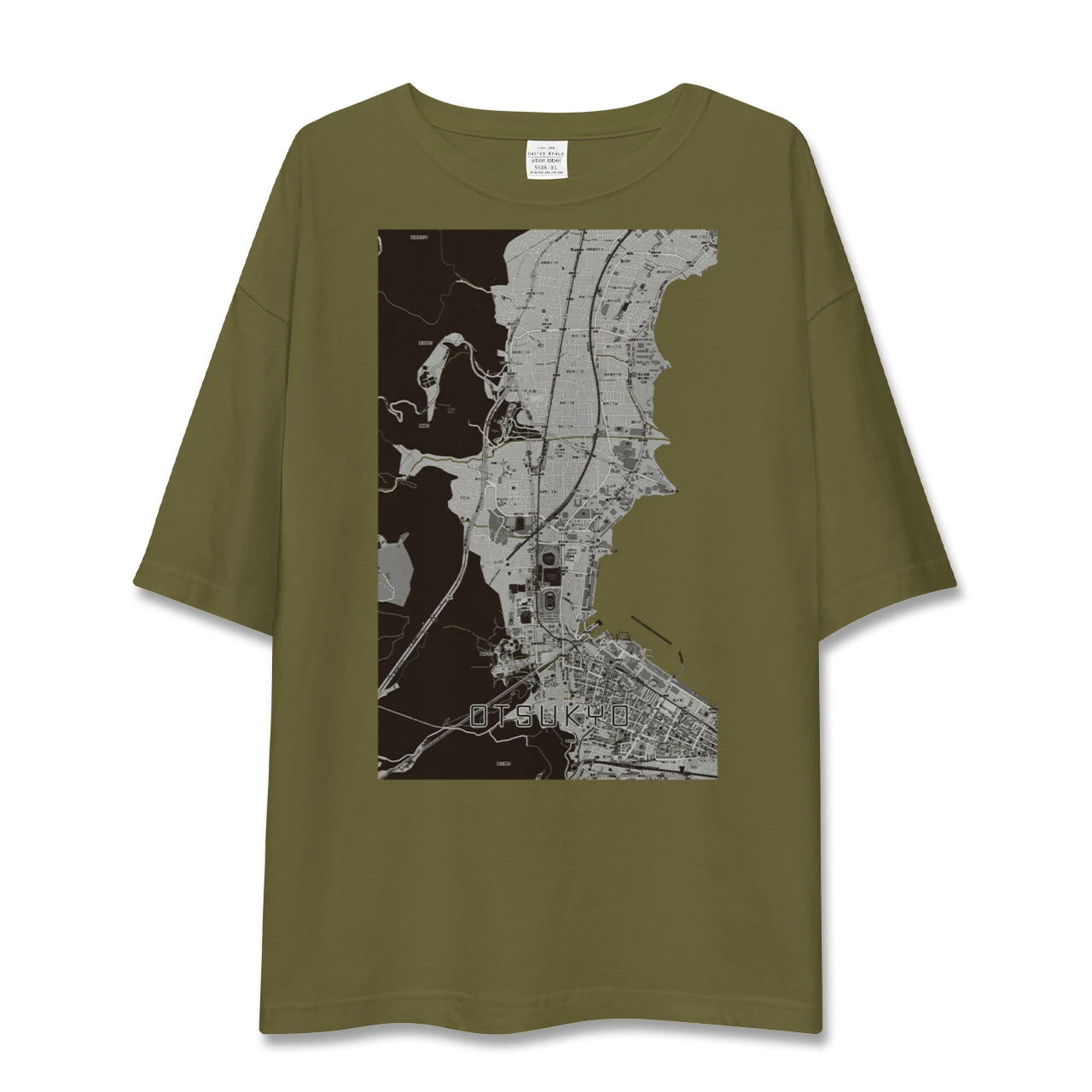 【大津京(滋賀県)】地図柄ビッグシルエットTシャツ