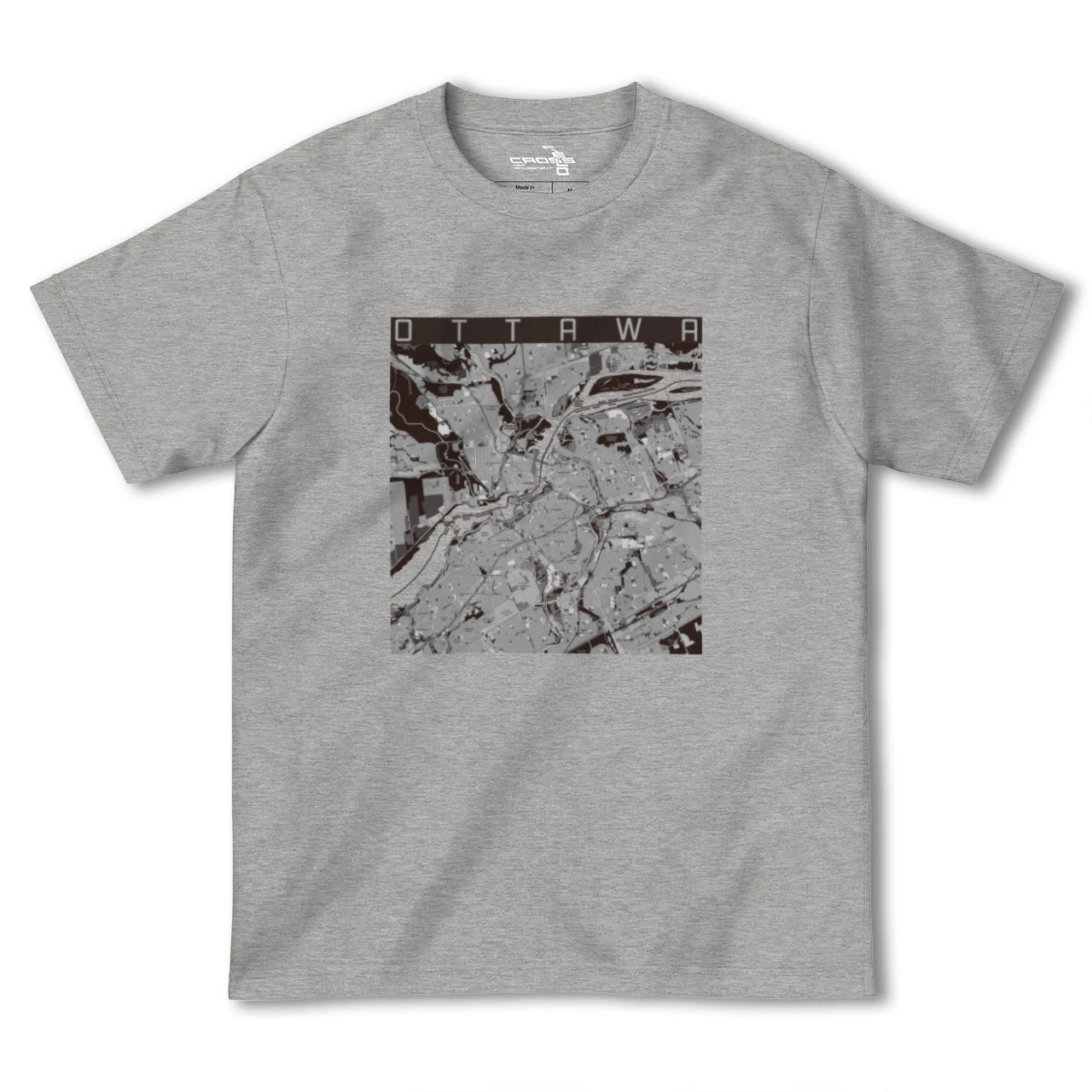 【オタワ(カナダ)】地図柄ヘビーウェイトTシャツ
