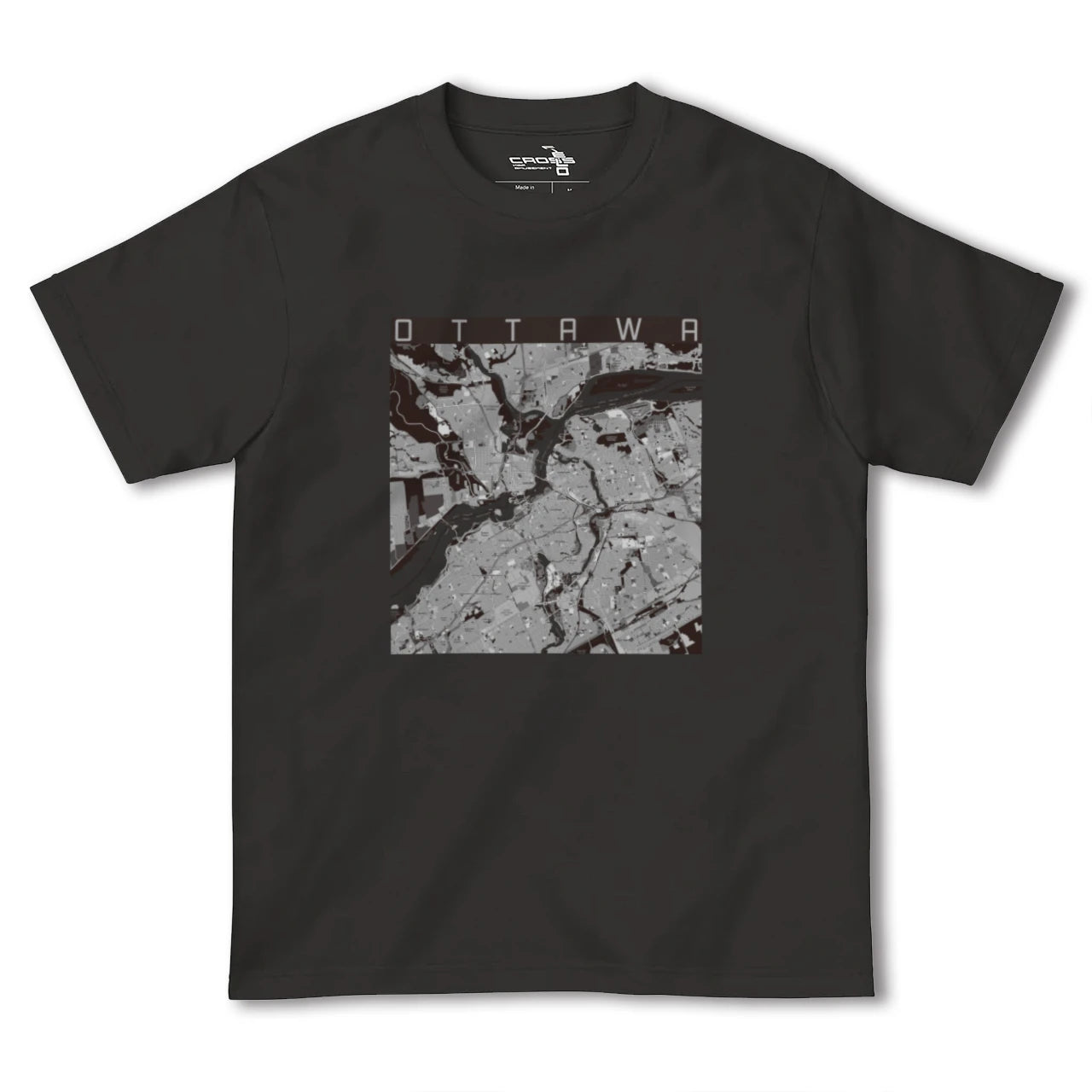 【オタワ(カナダ)】地図柄ヘビーウェイトTシャツ