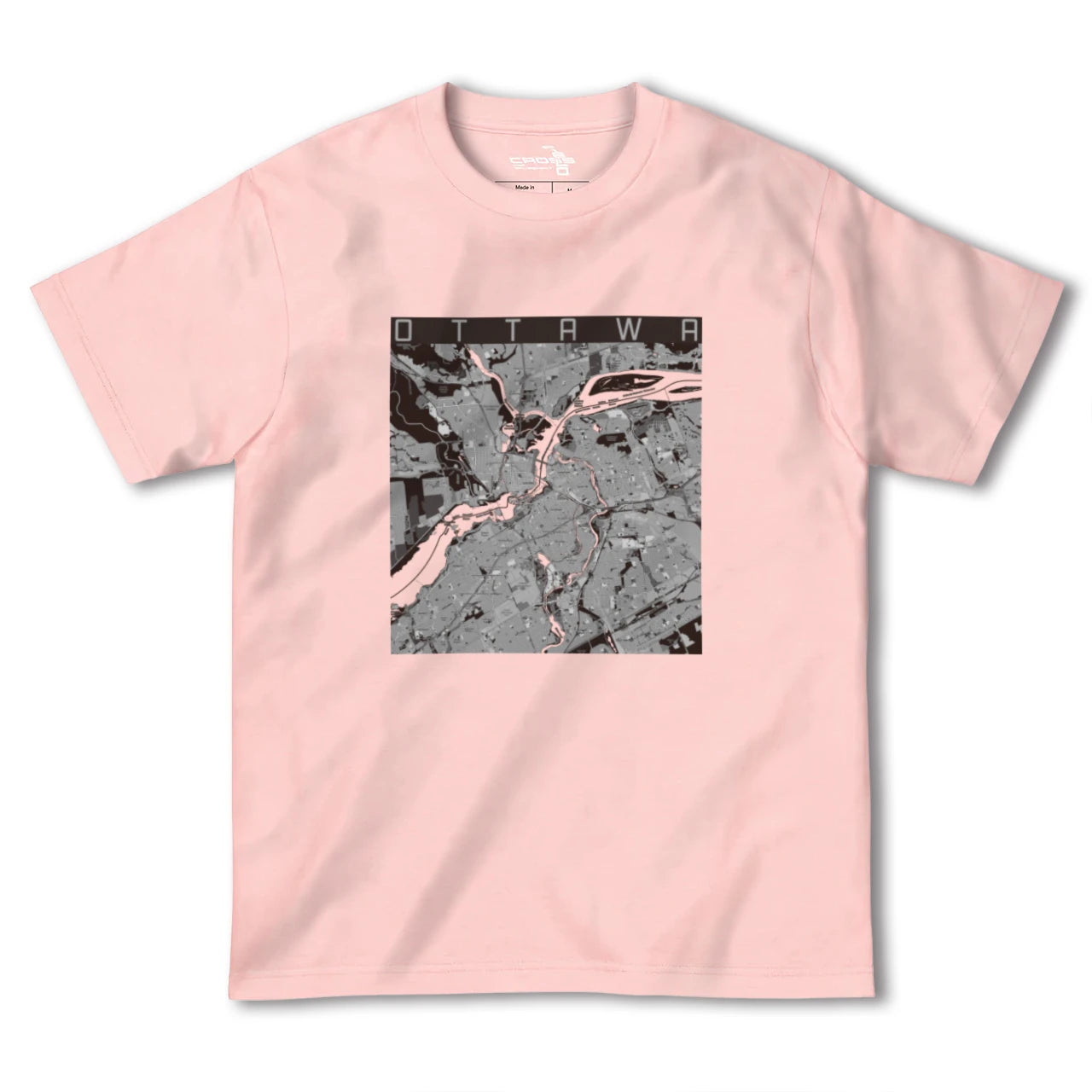 【オタワ(カナダ)】地図柄ヘビーウェイトTシャツ