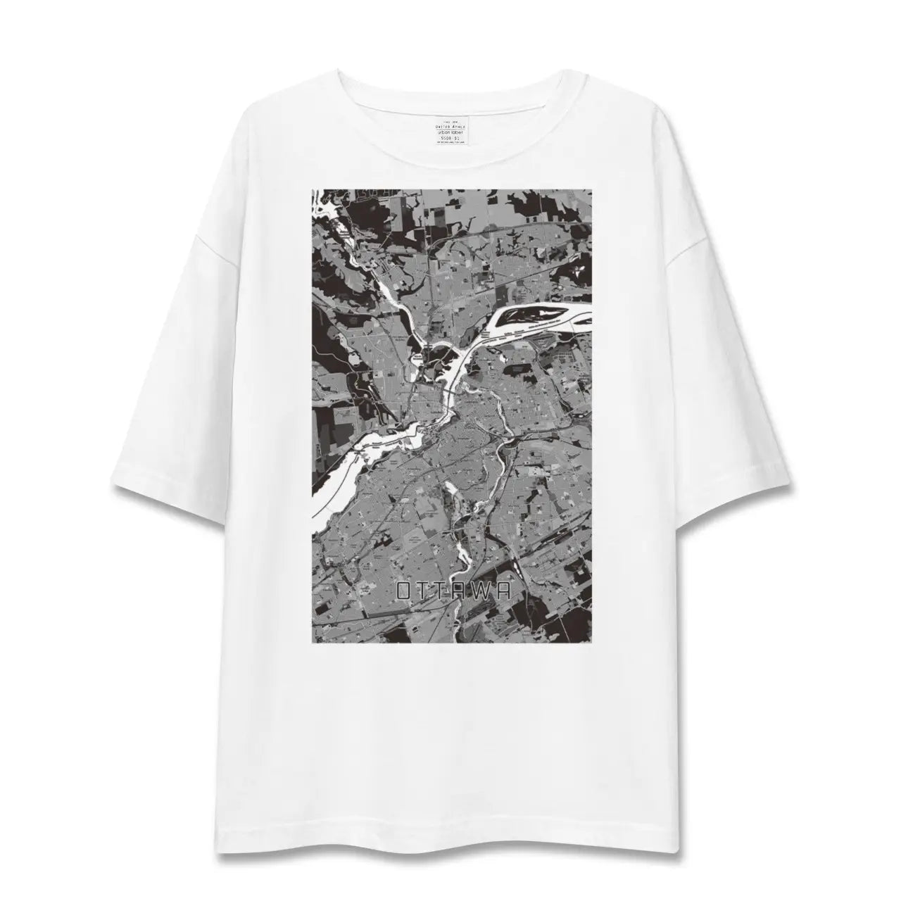 【オタワ(カナダ)】地図柄ビッグシルエットTシャツ