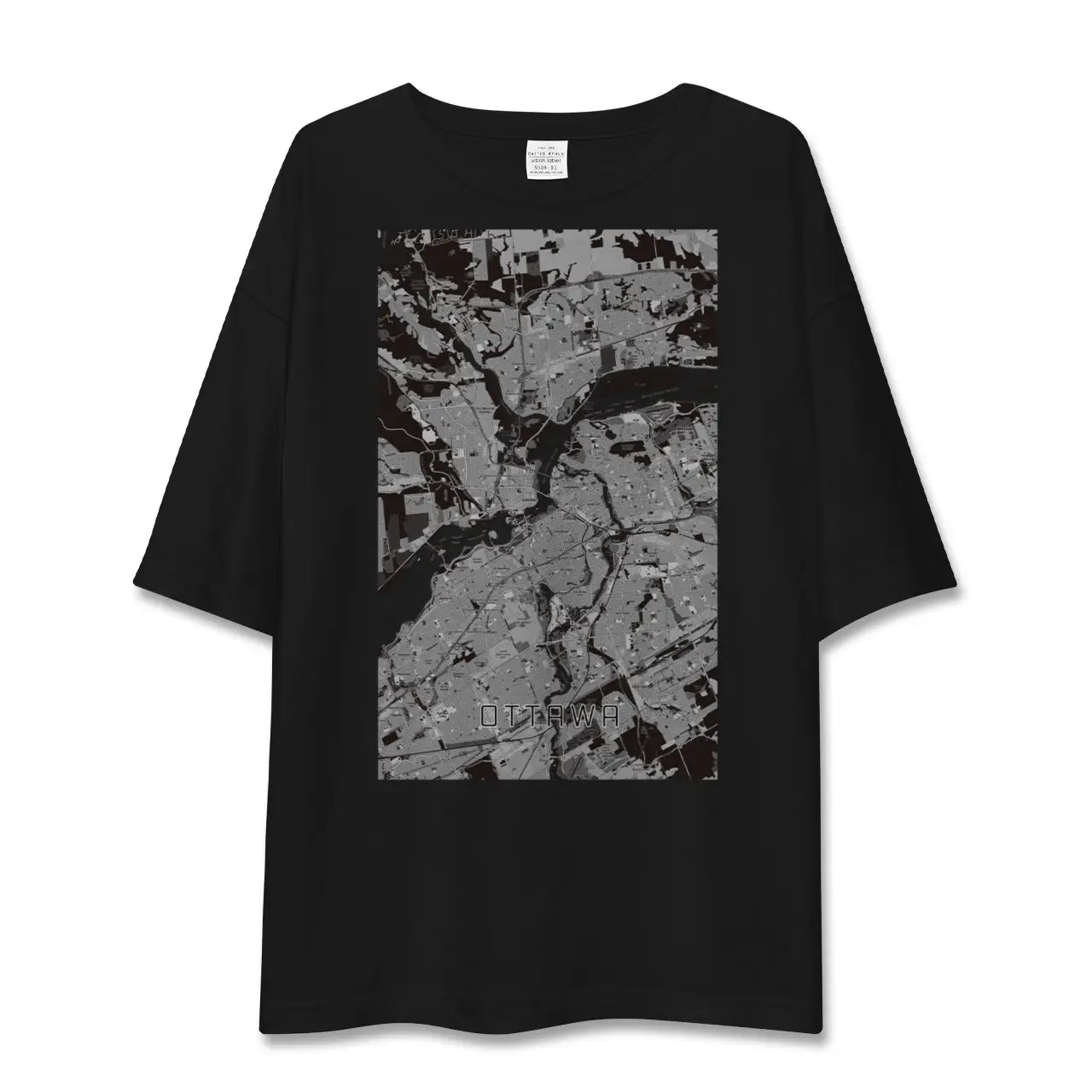 【オタワ(カナダ)】地図柄ビッグシルエットTシャツ