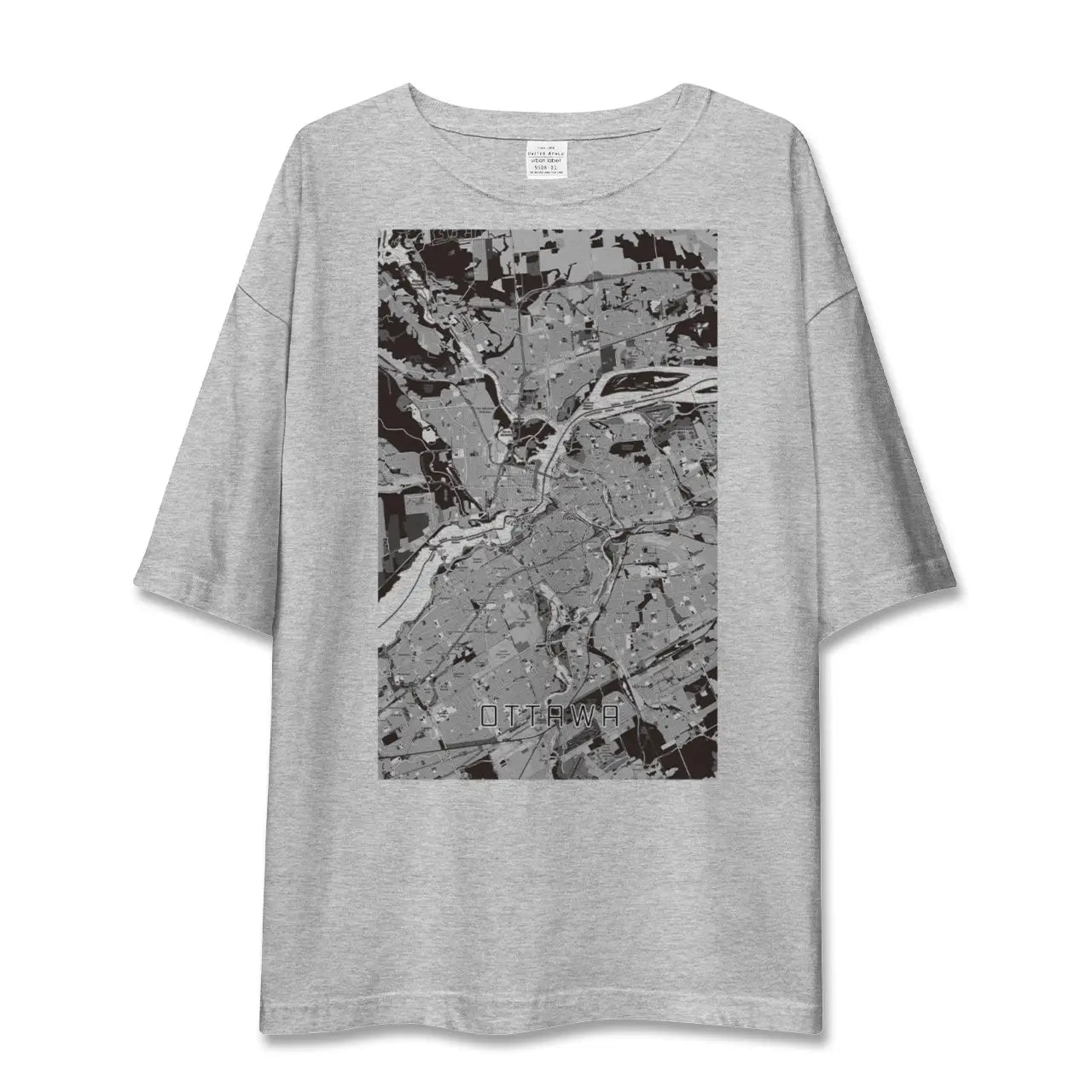 【オタワ(カナダ)】地図柄ビッグシルエットTシャツ
