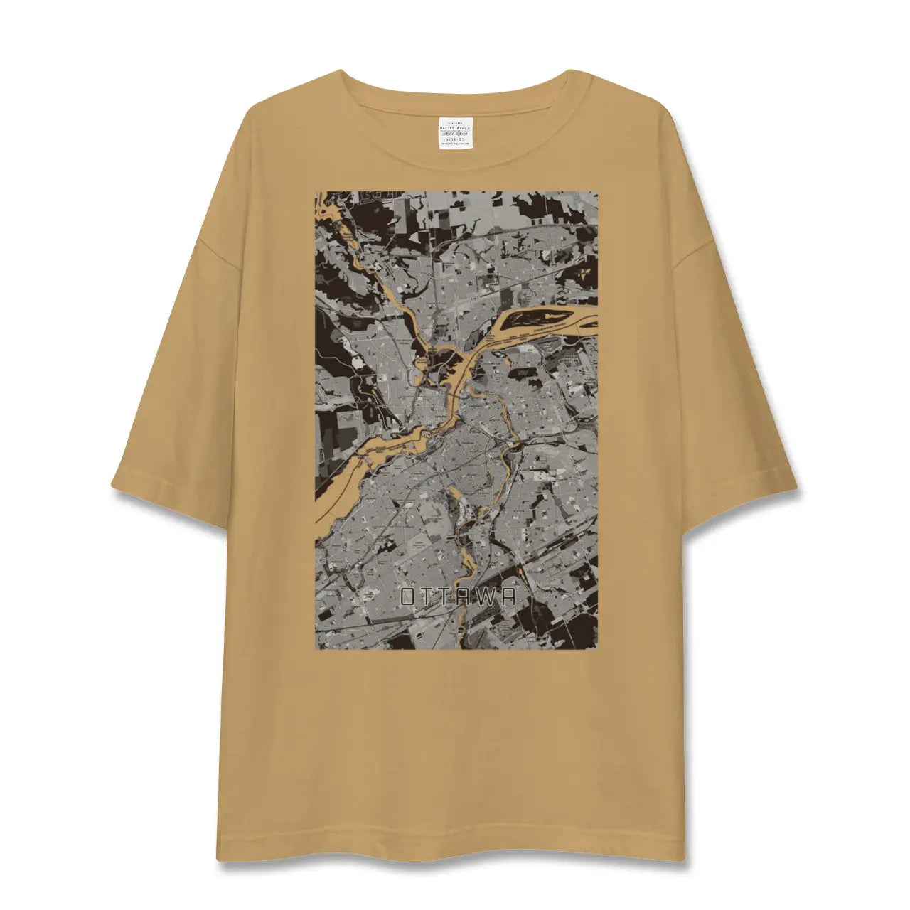 【オタワ(カナダ)】地図柄ビッグシルエットTシャツ