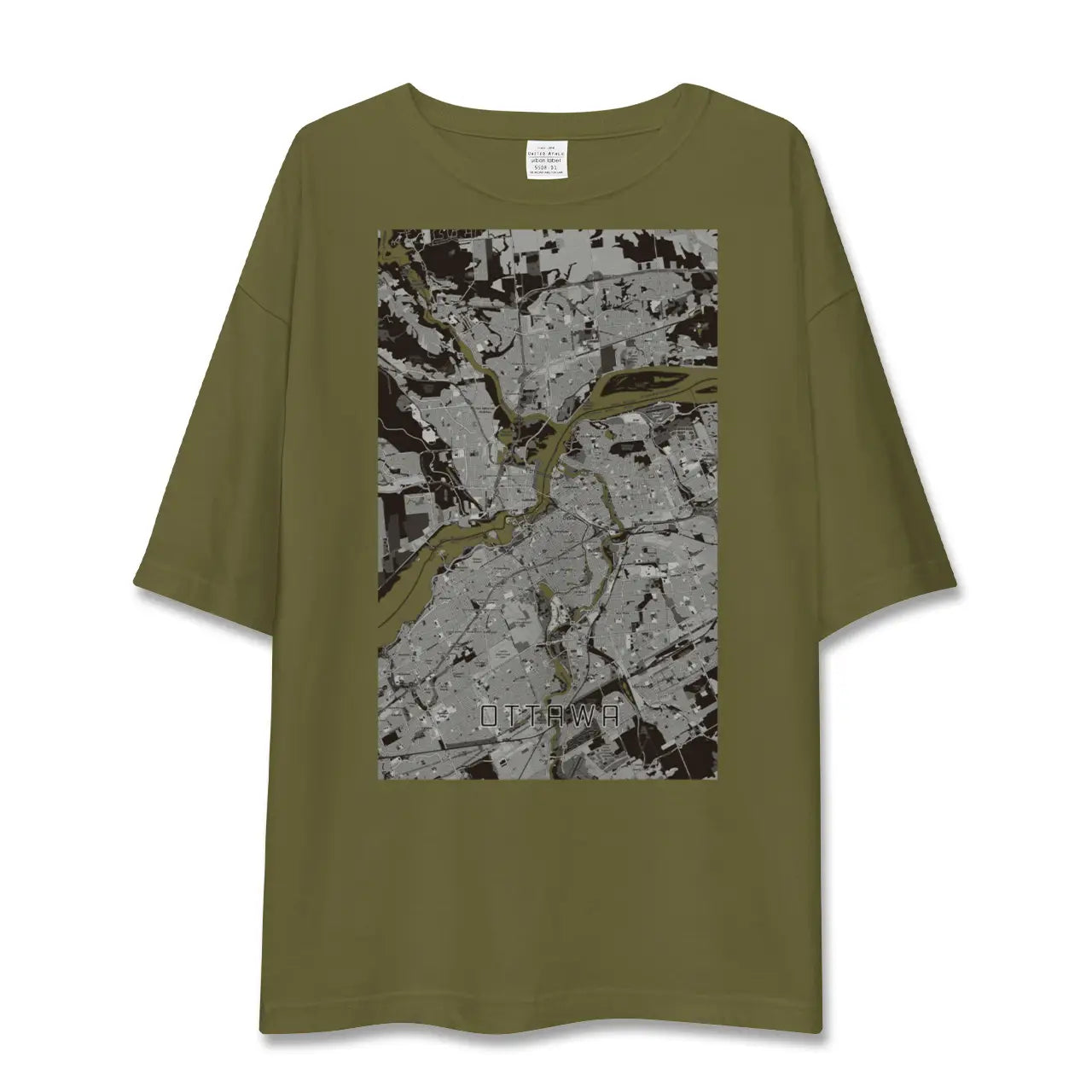 【オタワ(カナダ)】地図柄ビッグシルエットTシャツ