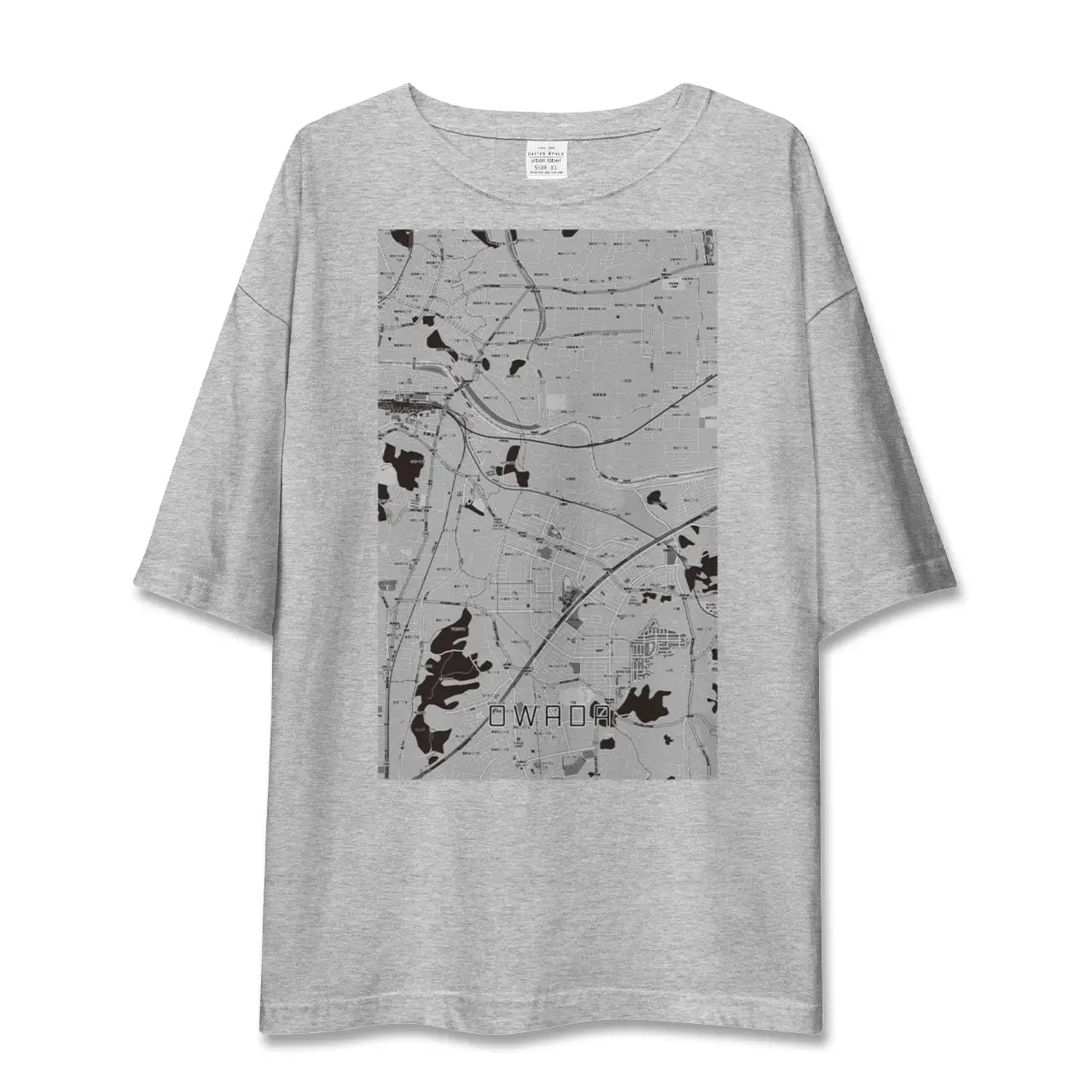 【大輪田(奈良県)】地図柄ビッグシルエットTシャツ