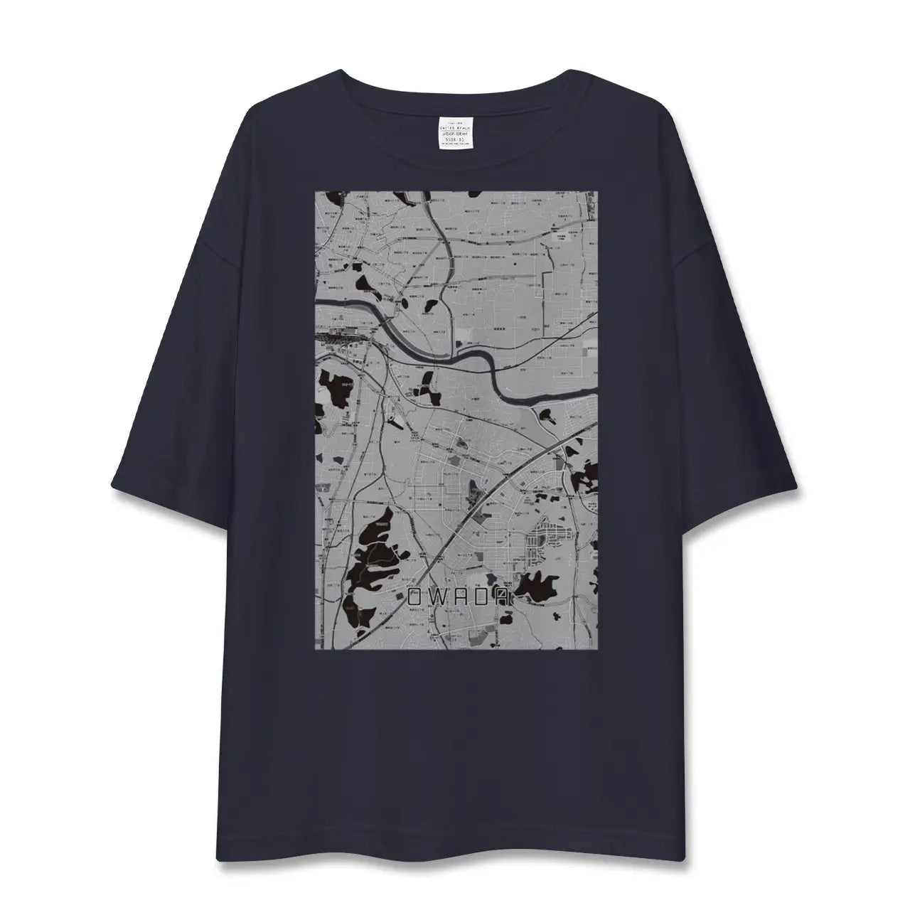 【大輪田(奈良県)】地図柄ビッグシルエットTシャツ