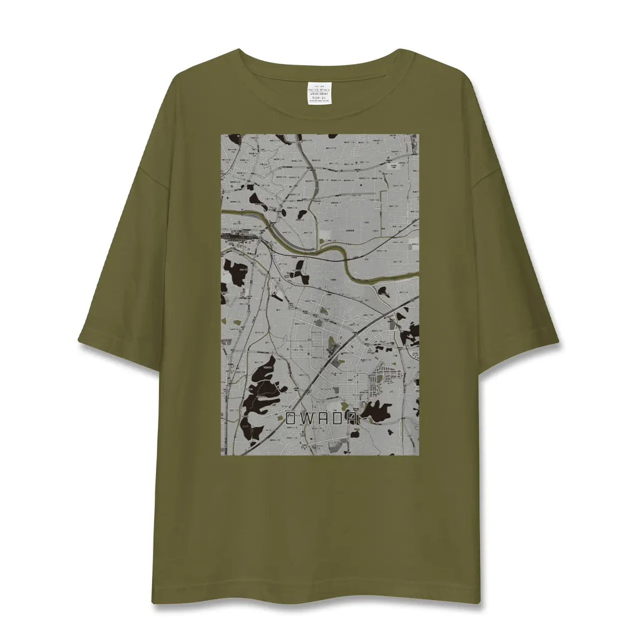 【大輪田(奈良県)】地図柄ビッグシルエットTシャツ
