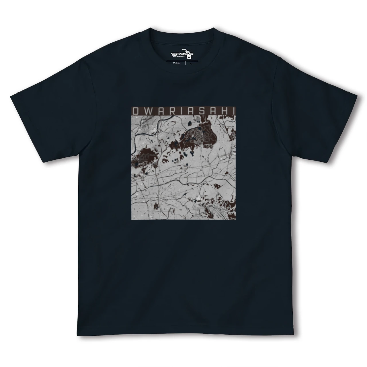 【尾張旭(愛知県)】地図柄ヘビーウェイトTシャツ
