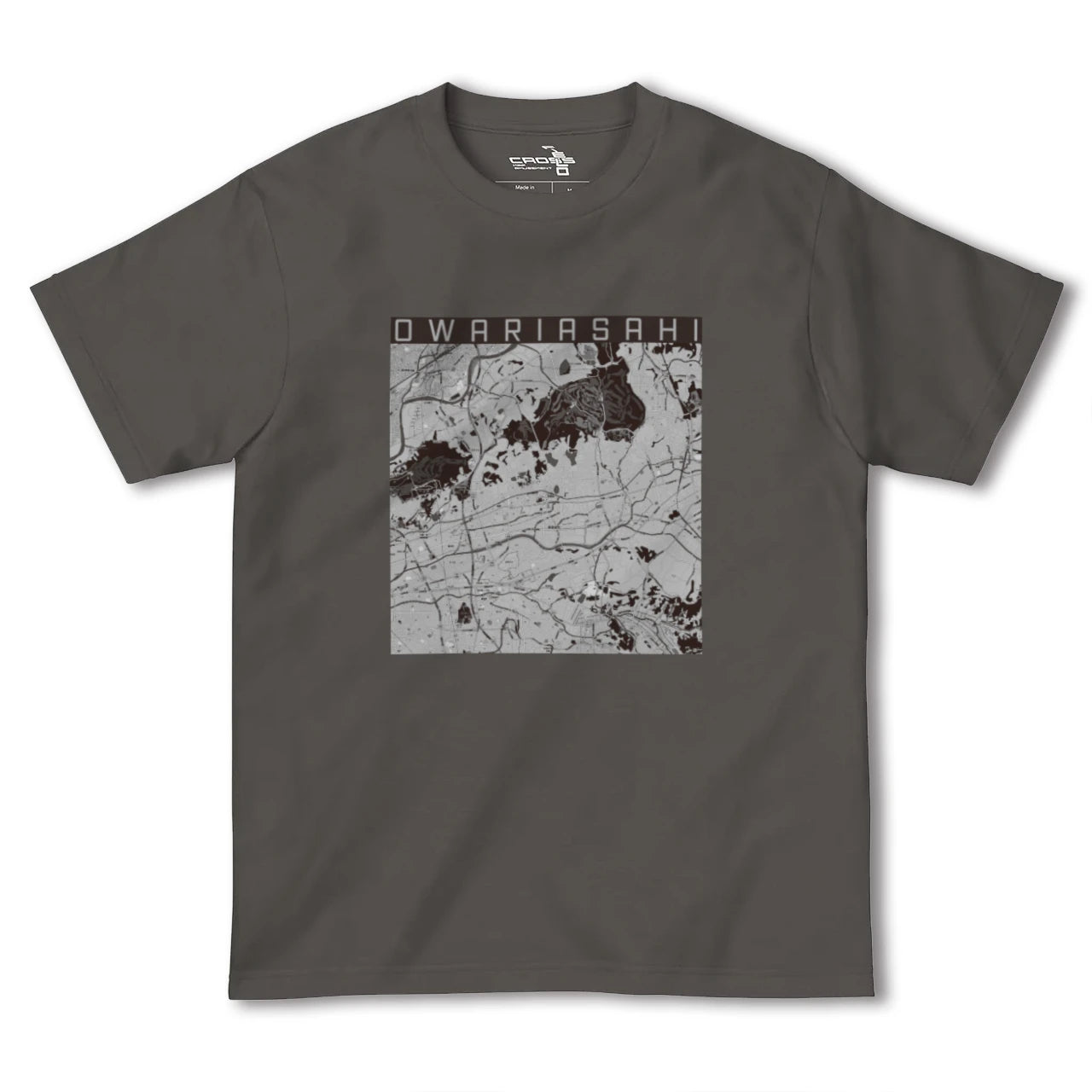 【尾張旭(愛知県)】地図柄ヘビーウェイトTシャツ
