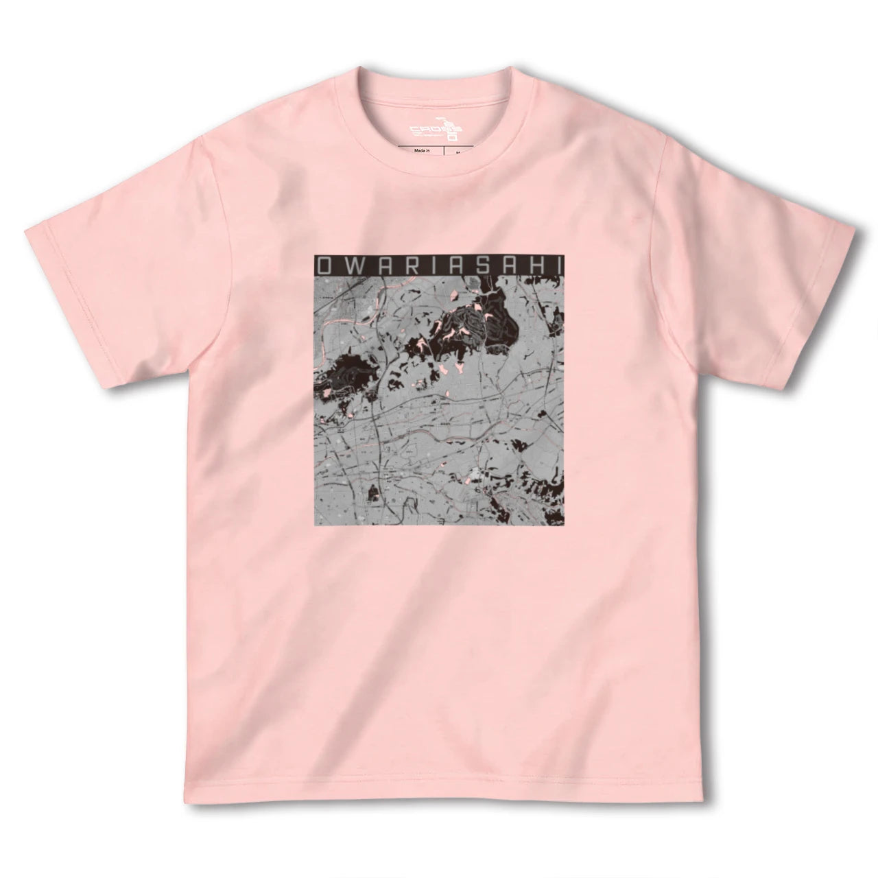 【尾張旭(愛知県)】地図柄ヘビーウェイトTシャツ