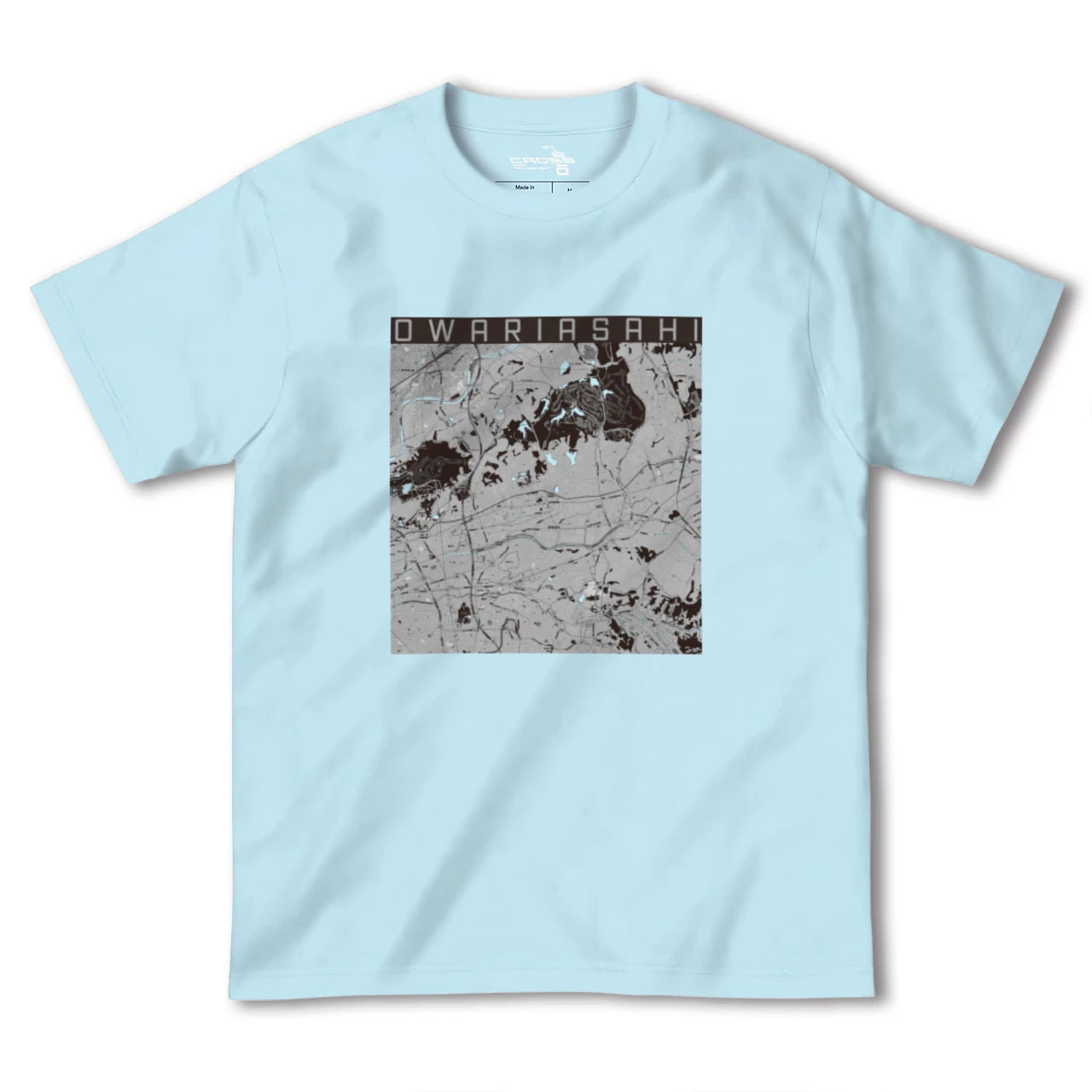 【尾張旭(愛知県)】地図柄ヘビーウェイトTシャツ