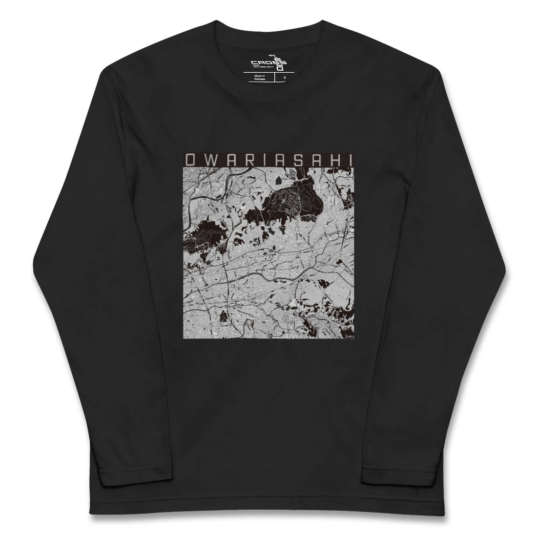 【尾張旭(愛知県)】地図柄ロングスリーブTシャツ