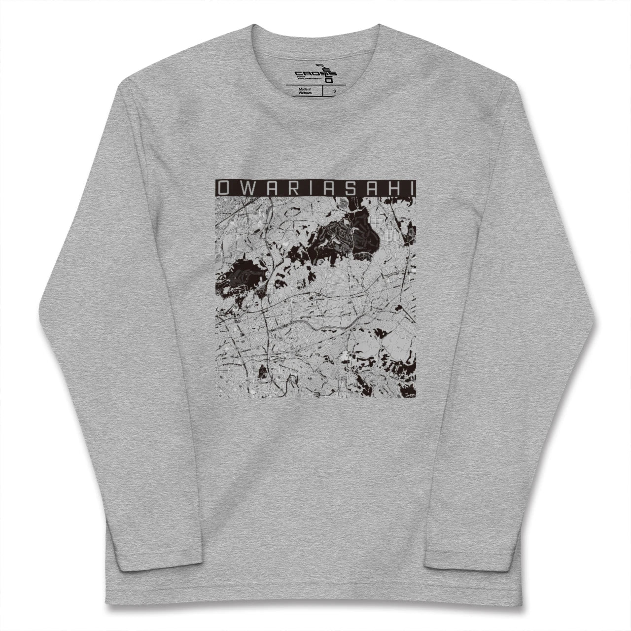 【尾張旭(愛知県)】地図柄ロングスリーブTシャツ